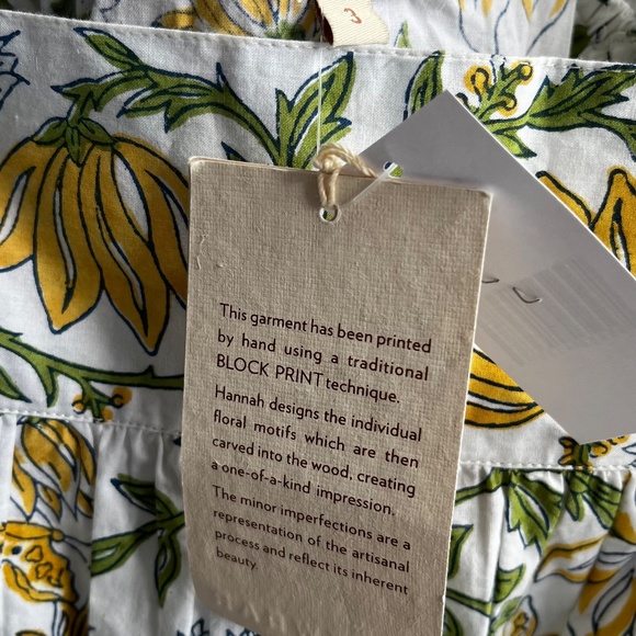 Hannah Artwear Annabella Floral Midi Dress Limoncello , 3 (Large) - NWT - Picture 7 of 7